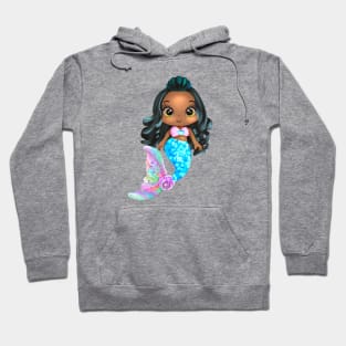 Black Mermaid, Black Girl Mermaid, African American Mermaid Hoodie